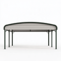 Abri voiture 600 x 300 x 280 cm en acier gris anthracite à toit arqué pour extérieur